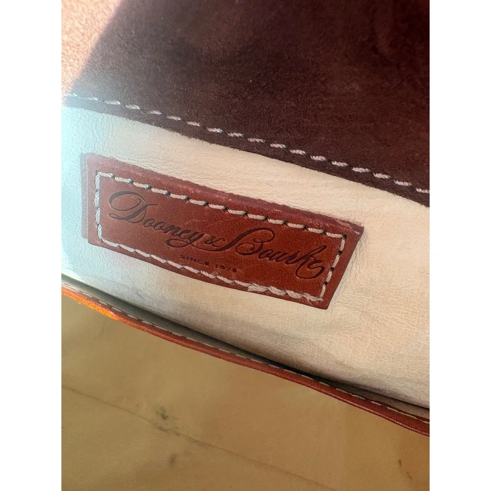 Dooney & Bourke Florentine Leather Satchel/Crossbody – British Tan